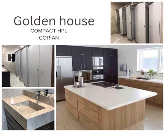 الكومباكت hpl والكوريان الرخام الصناعى