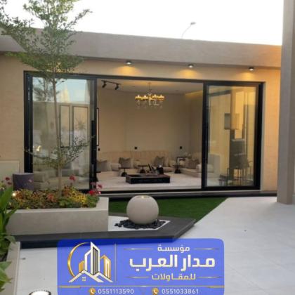 تنفيذ ملحق خارجي مودرن في الرياض | تصميم وتنفيذ متكامل 0551033861