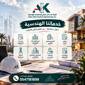 شركة علاء الكعكي للاستشارات الهندسية معك من بداية مشرو