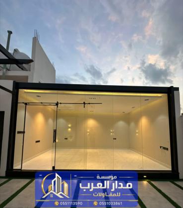 ملحق خارجي زجاج في الرياض | تنفيذ مجلس بواجهة زجاجية 0551033861